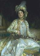 John Singer Sargent Sargent emphasized Almina Wertheimer exotic beauty in 1908 by dressing her en turquerie painting